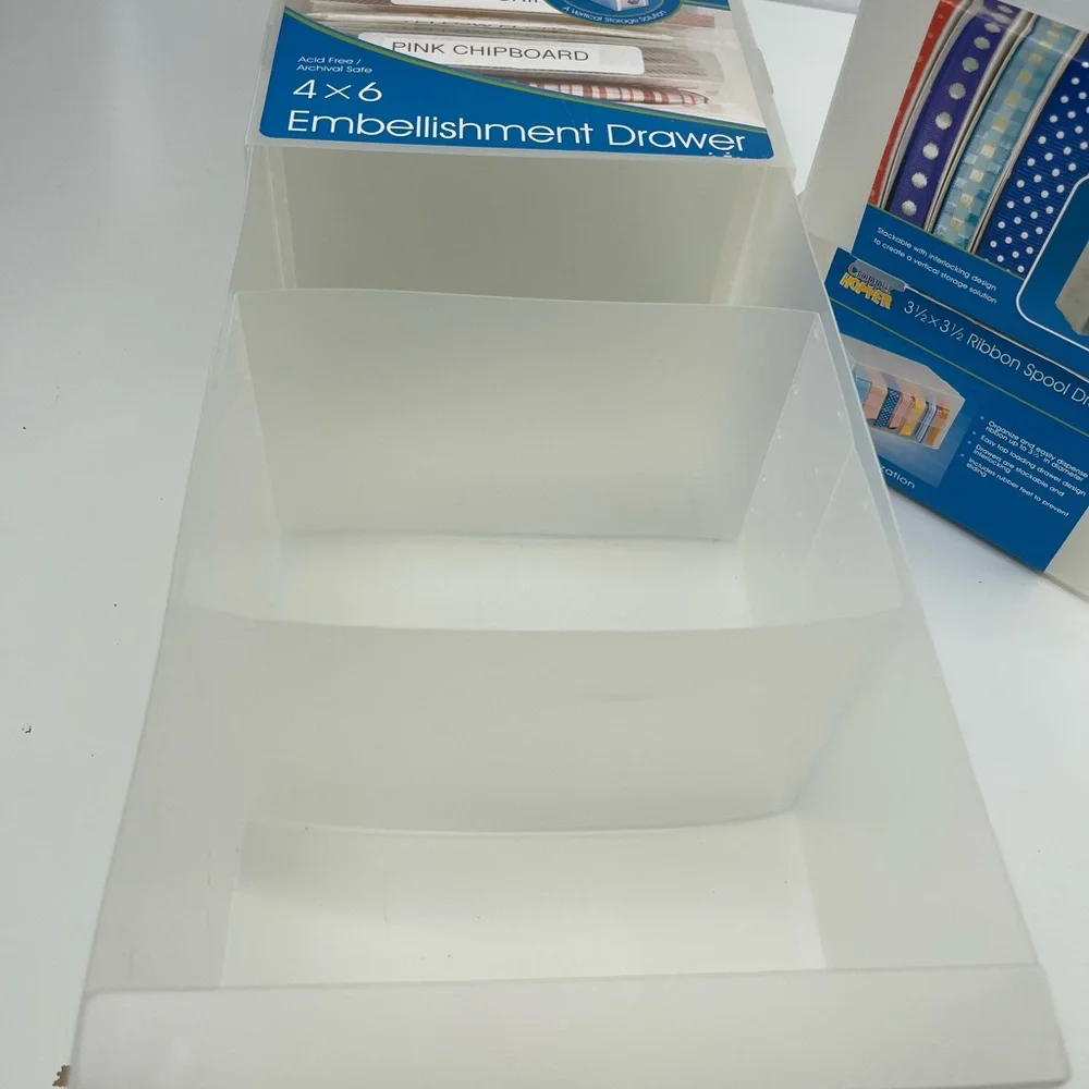 Cropper Hopper 4x6 Embellishment Drawer and 3 Ribbon Spool Drawers